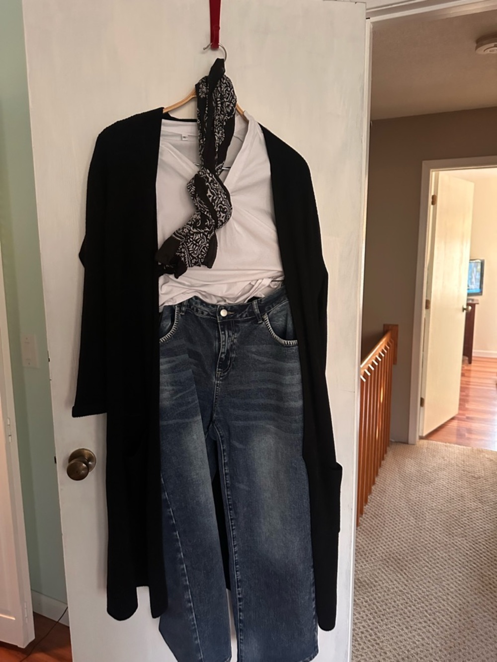 Eileen Fisher Wool Black Ribbed Duster Sweater